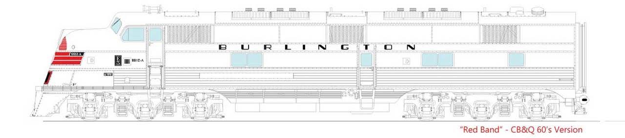 Kato 176-5404-dcc N Scale Chicago Burlington u0026 Quincy E5A #9912a with DCC