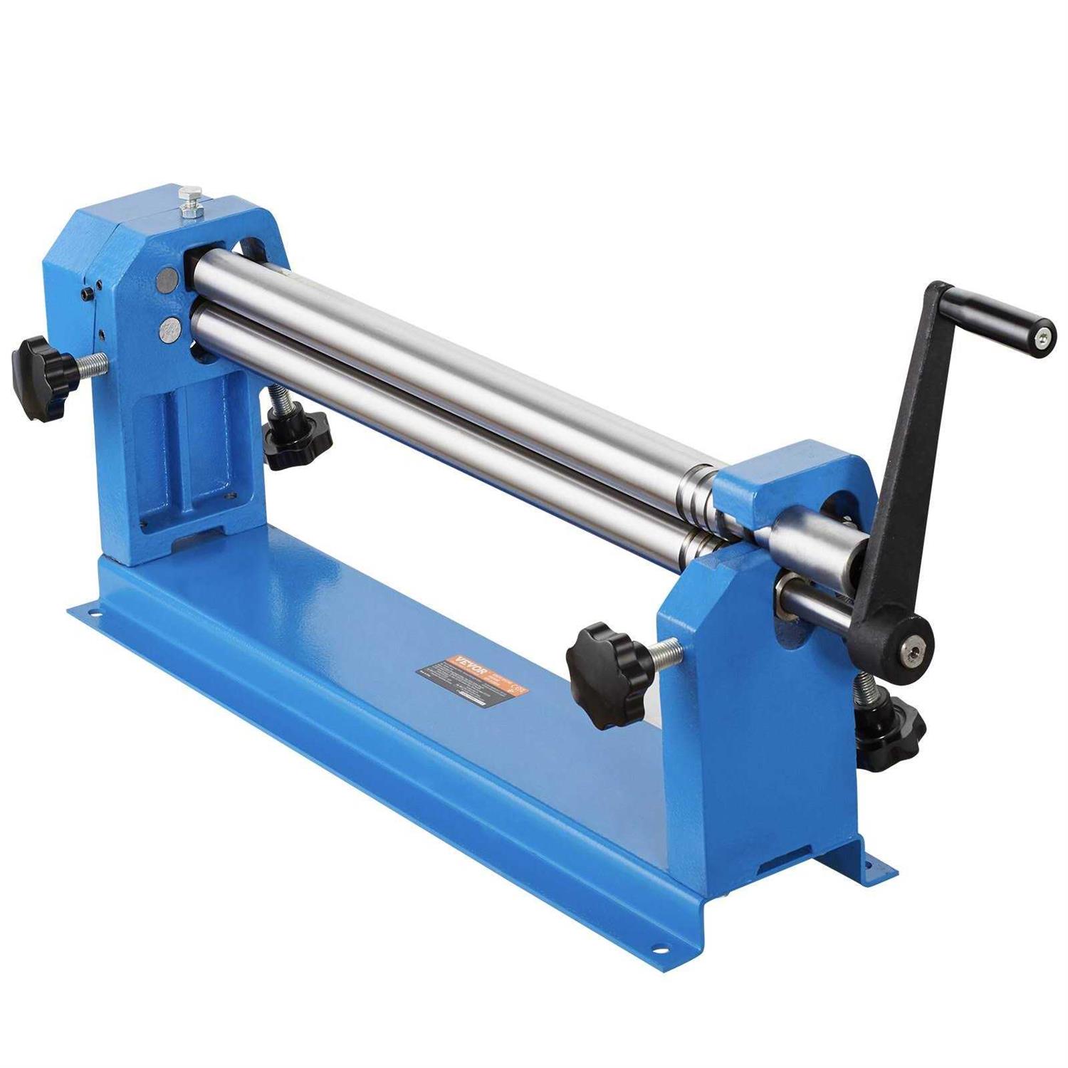 VEVOR Slip Roll Machine Forming Width Gauge Capacity Sheet Metal Slip Roller Rolling Bending Machine with 2 Detachable Rollers