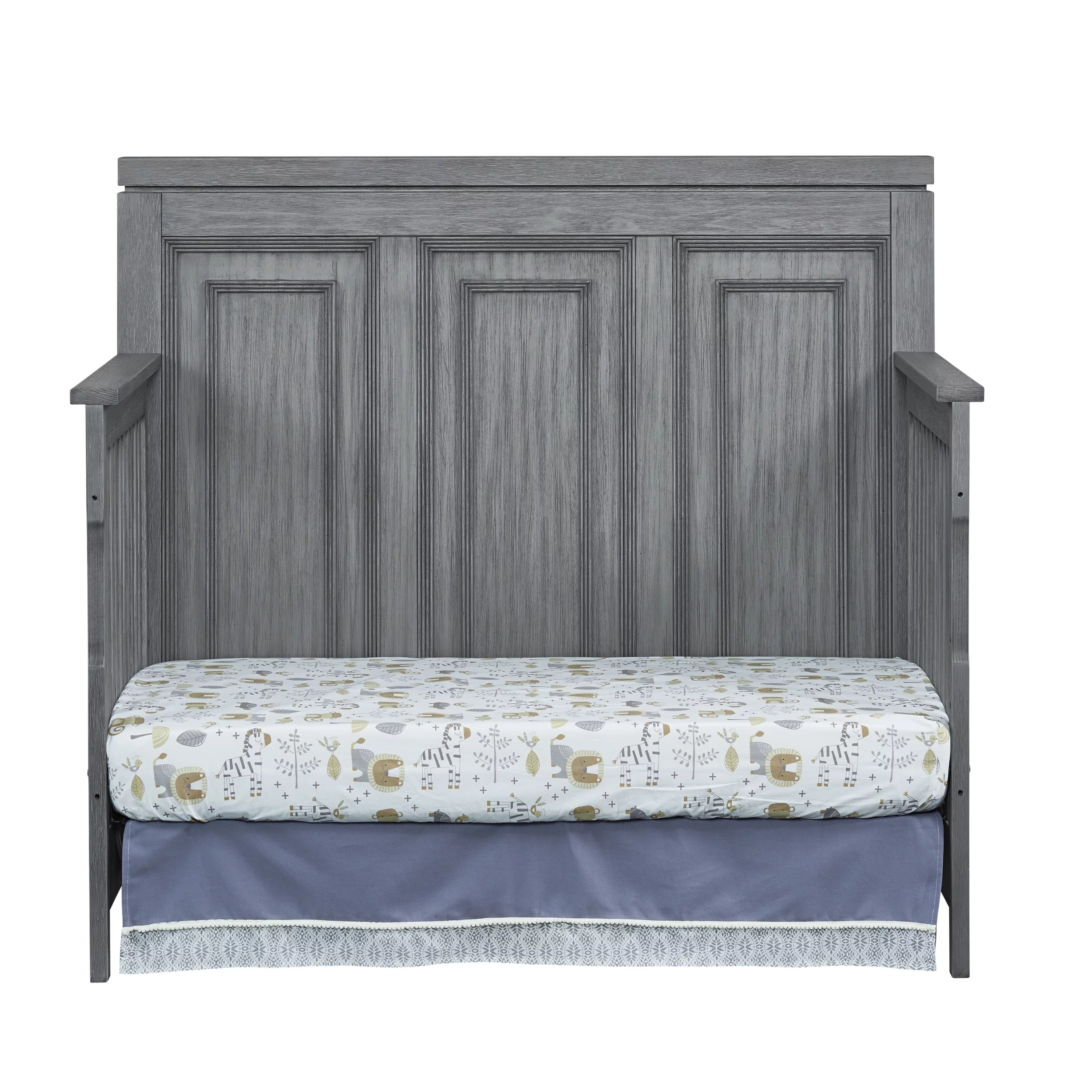 Soho Baby Manchester 4-in-1 Convertible Crib, Rustic Gray, GreenGuard Gold Certified