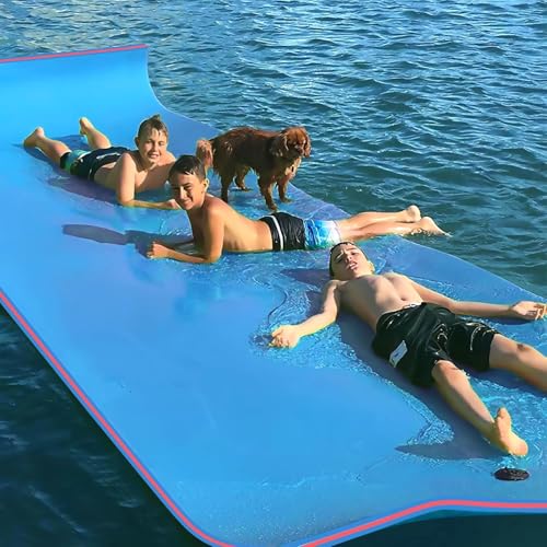 Oversized Lily Pad Floating Mat, 3 Layer 7'/9'/12'/18' Floating Water Mat,Ocean, Beach, River, Pool, Floating Mat for Water Recreation and Relaxing