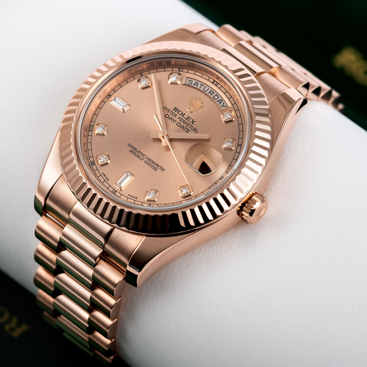 Day-Date II Rose Gold Diamond Scale 41mm