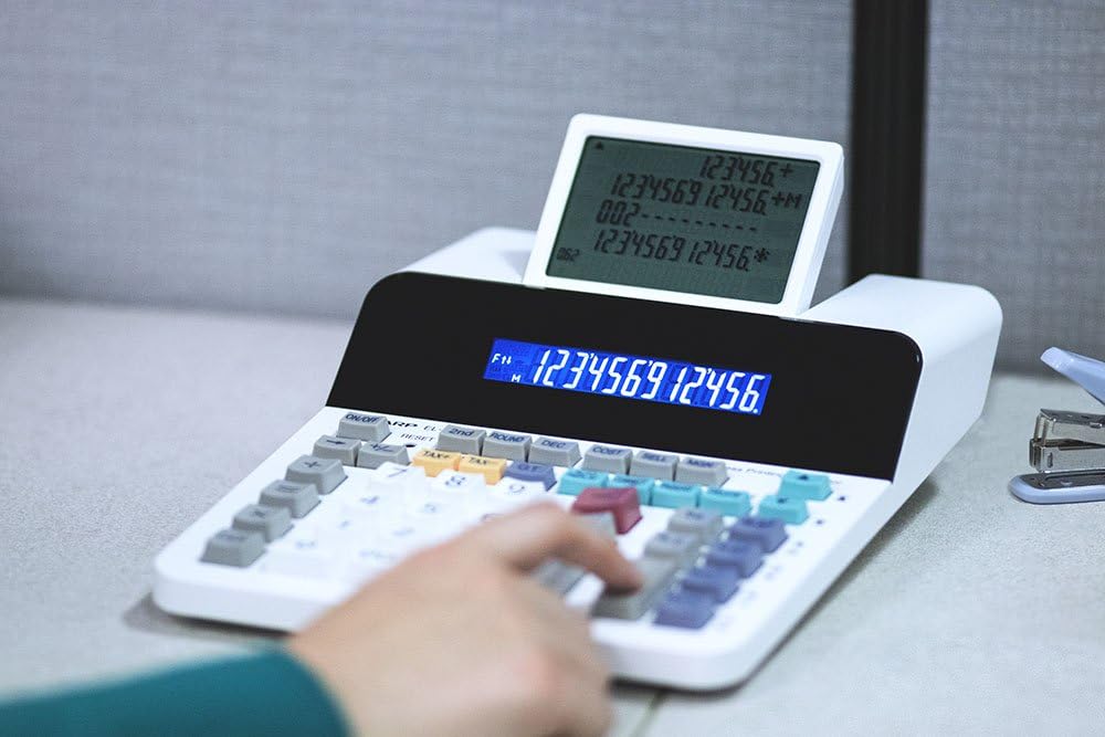Sharp EL-1901 Paperless Printing Calculator with Check and Correct, 12-Digit LCD Primary Display