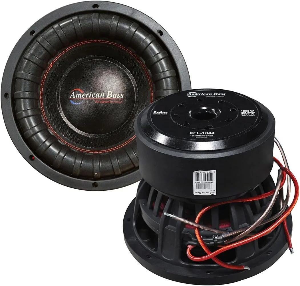 American Bass XFL 1044 10 Inch Dual 4 Ohm Voice Coil 2000 Watt Subwoofer