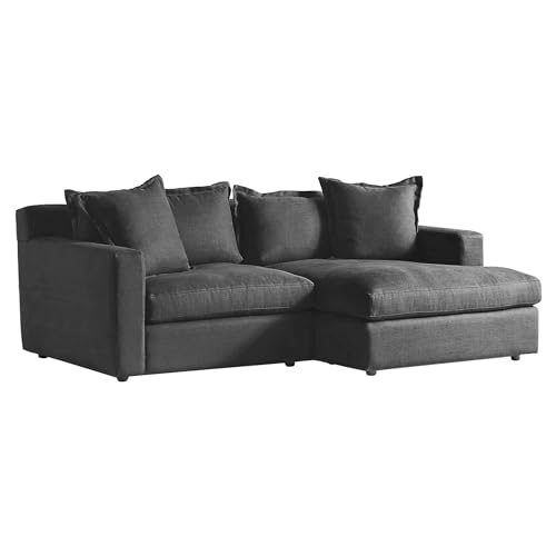 84-in. L-Shaped Chaise Sofa Reversible 2-Piece Sectional Couches in Beige