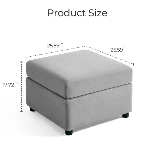 LINSY HOME Modular Sectional Sofa, Convertible U Shaped Sofa Couch with Storage, Memory Foam, Modular Sectionals with Ottomans