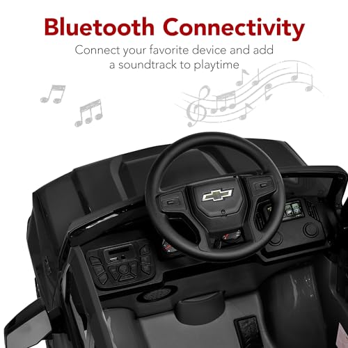 Best Choice Products 12V Licensed Chevrolet Silverado Ride On Truck, Electric Car Toy w/Parent Remote Control, Truck Bed Storage, Bluetooth Speaker