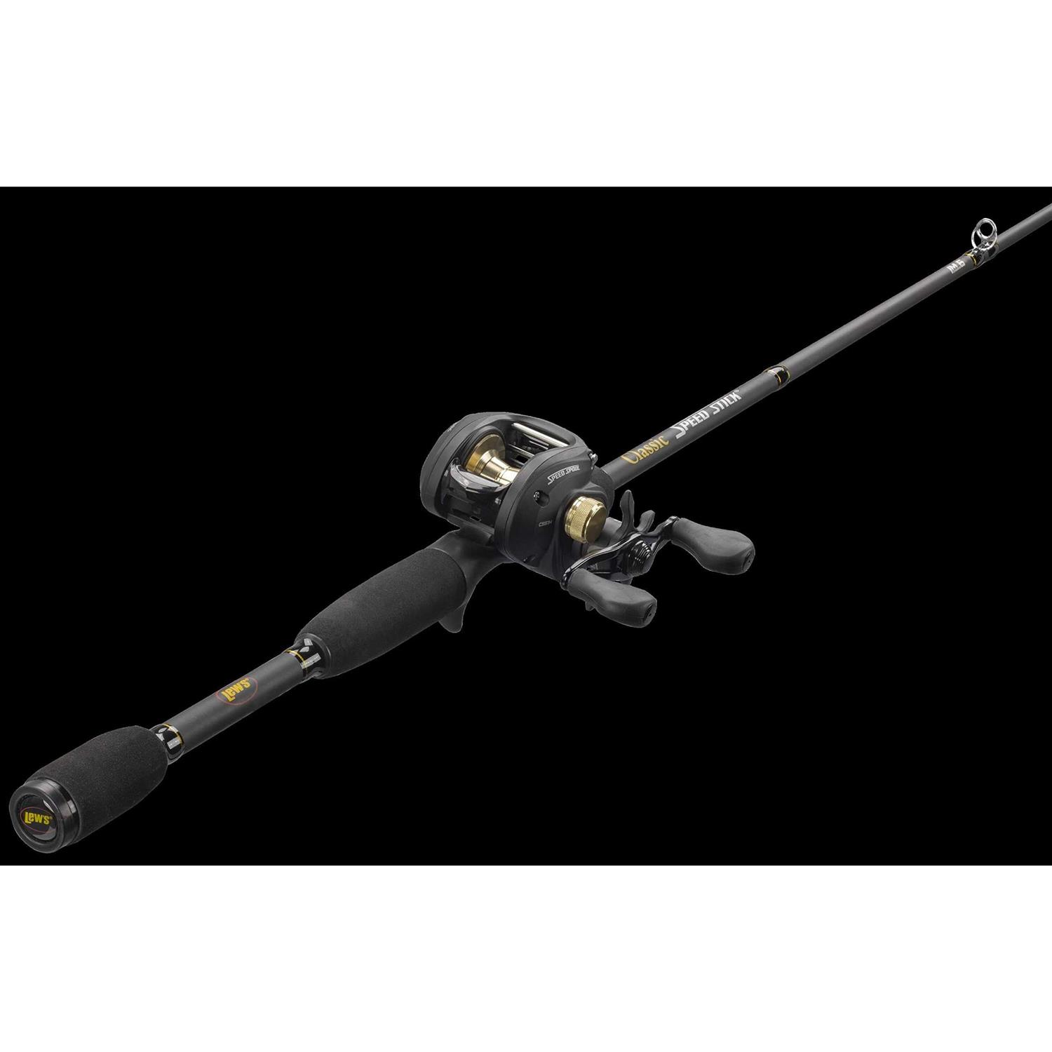 Lews Classic Black Speed Spool Baitcast Reel and Fishing Rod Combo - Sports Supplies Online Store