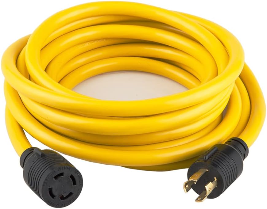 Yodotek 25FT Heavy Duty Generator Locking Power Cord NEMA L14-30P/L14-30R,4X10 Gauge SJTW Cable