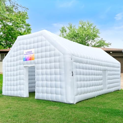 Large Black Inflatable Nightclub 20X16.5X12Ft Disco Cube Gazebo Event House with Logo Area Portable Inflatable Party Tent for Birthday, School Events