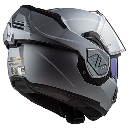 LS2 Helmets Advant Modular Helmet (Noir Matte Black - Large)