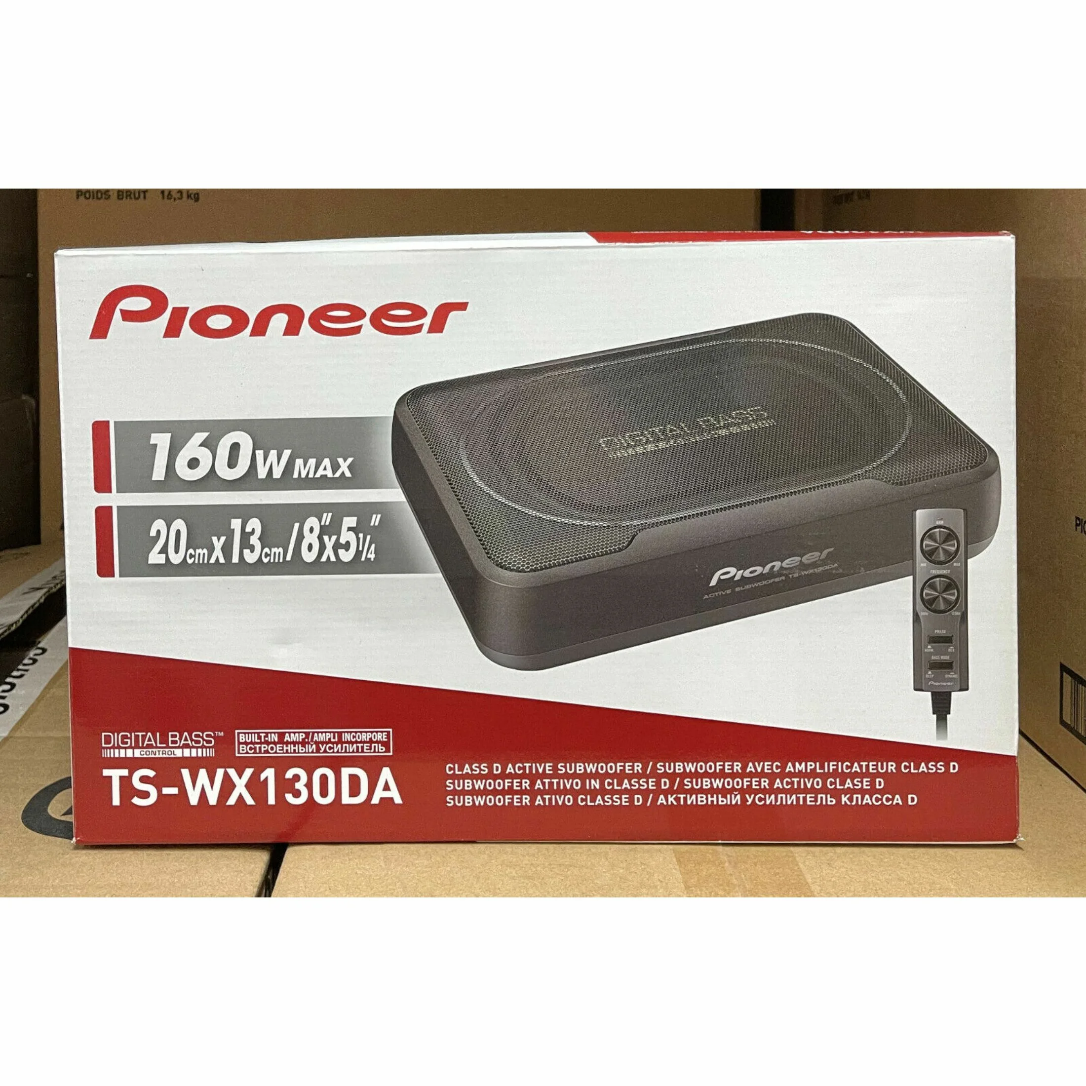 Pioneer TS-WX130DA Compact 8 x 5.25 Inch160-Watt Active Subwoofer with Built-in Amplifier - Black