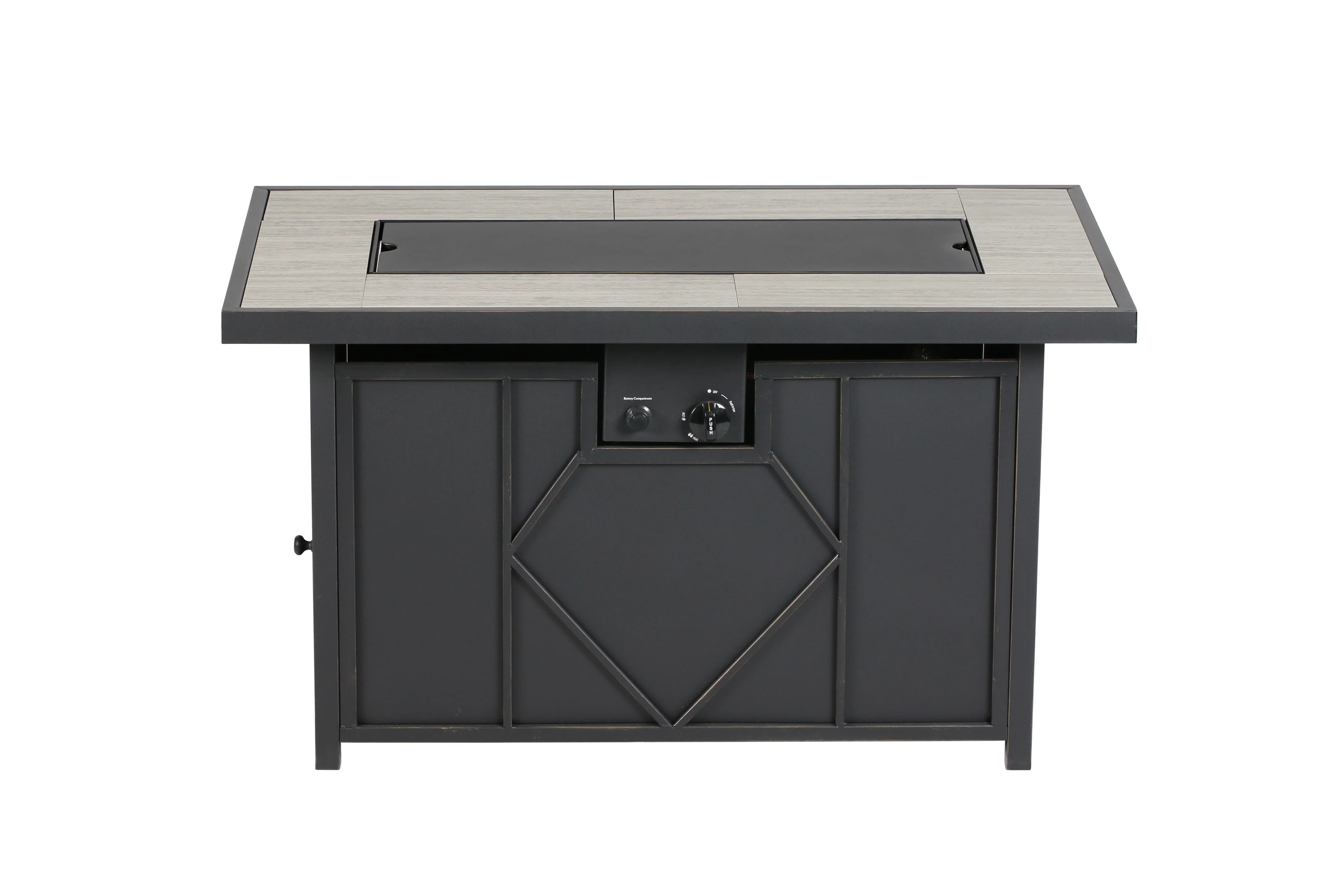 BALI OUTDOORS 42 in. 60,000BTU Fire Pit Propane Gas Fire Pit Table Rectangular Tabletop