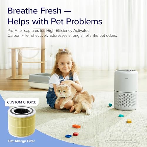LEVOIT Air Purifiers for Home Bedroom, HEPA Sleep Mode, AHAM VERIFIDE, Smart WiFi for Home Large Room, Quiet Cleaner for Pet Hair, Allergies, Dust