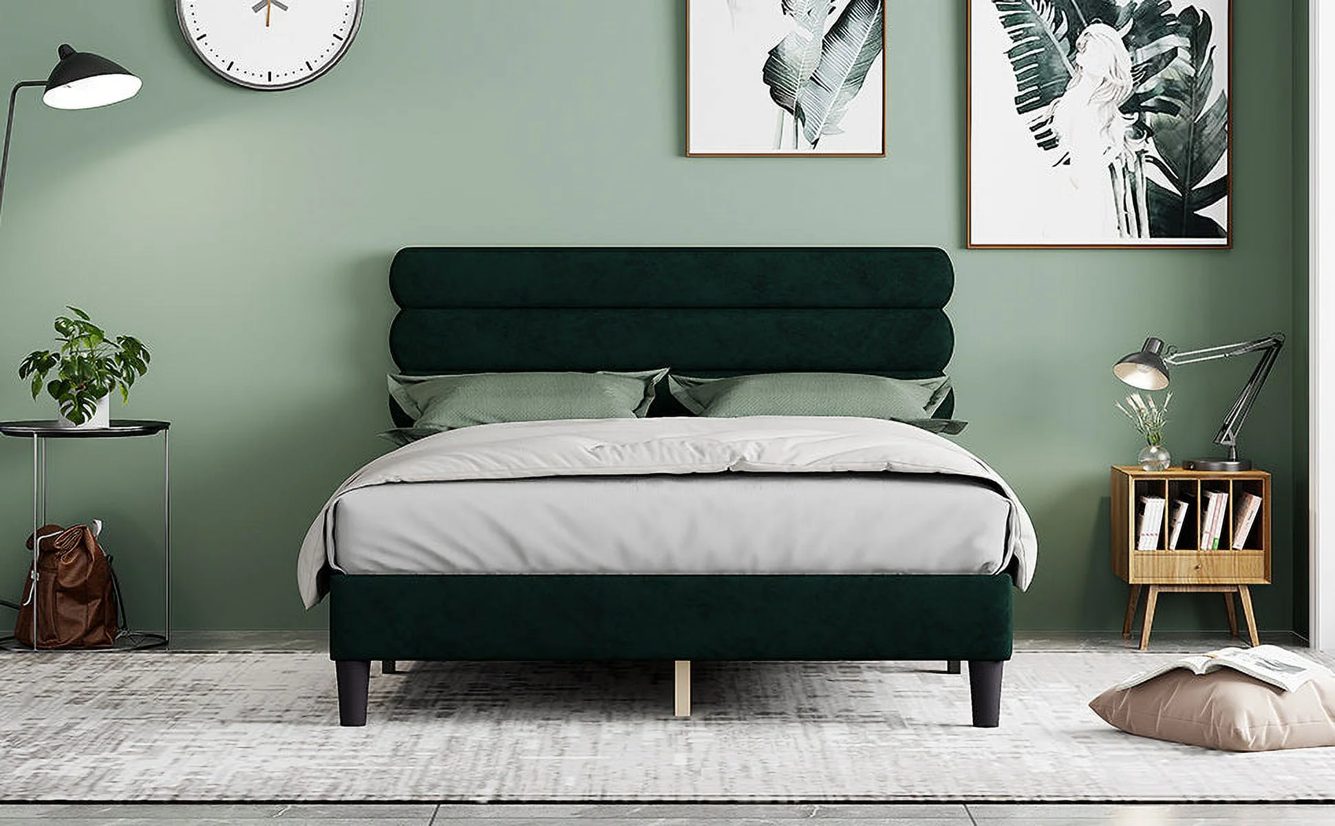 Wee Queen Size Bed Frame  - Green