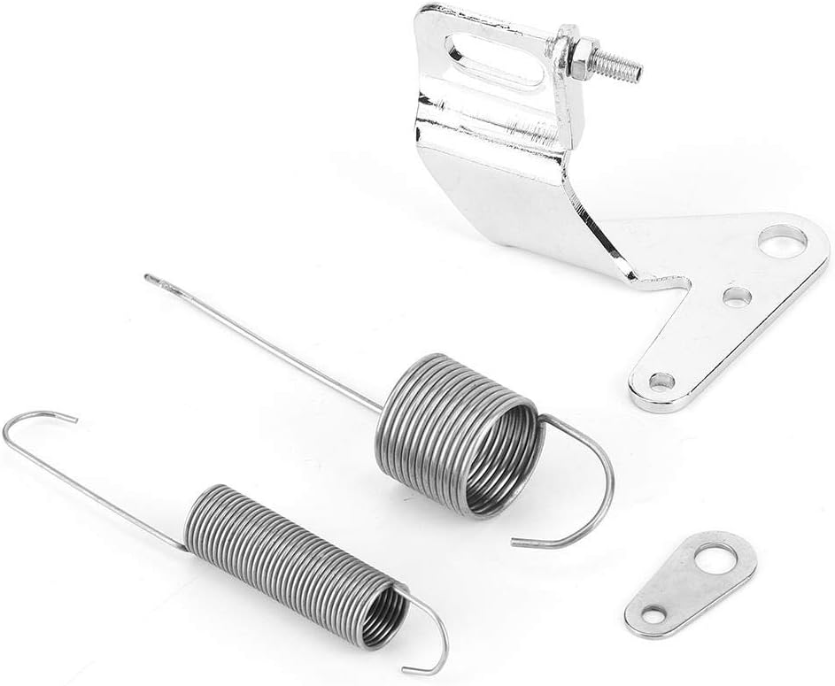 Throttle Return Spring Kit,Car Carburetor Throttle Cable Bracket with Dual Return Spring Set Stainless Steel Parts