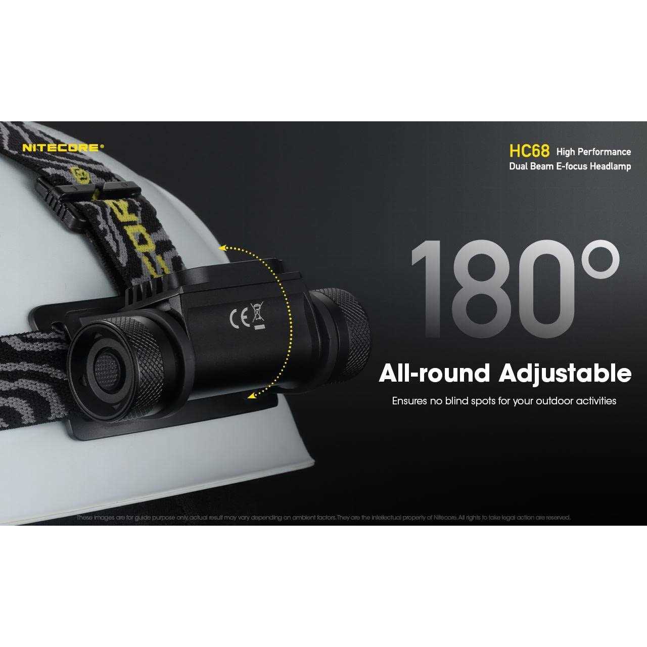 Nitecore HC68 2000 Lumen Rechargeable Focusable Headlamp