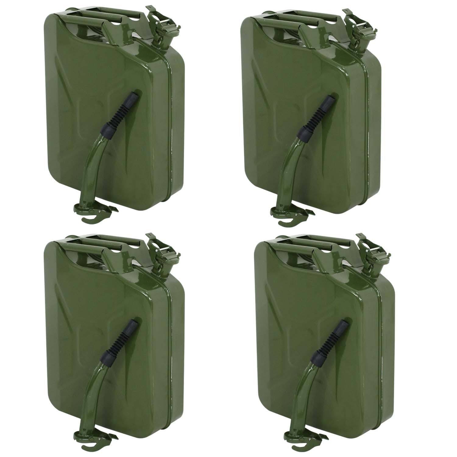 4X Jerry Can 5 Gallon 20L Fuel Army Nato Military Steel Tank Prepper