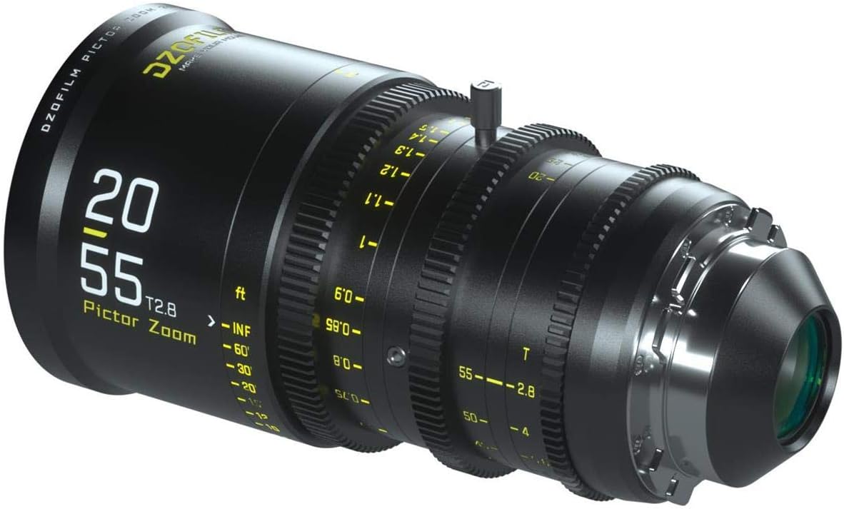 DZOFILM Pictor 20-55mm T2.8 Super35 Parfocal Zoom Cine Lens, PL Mount and EF Mount, Black