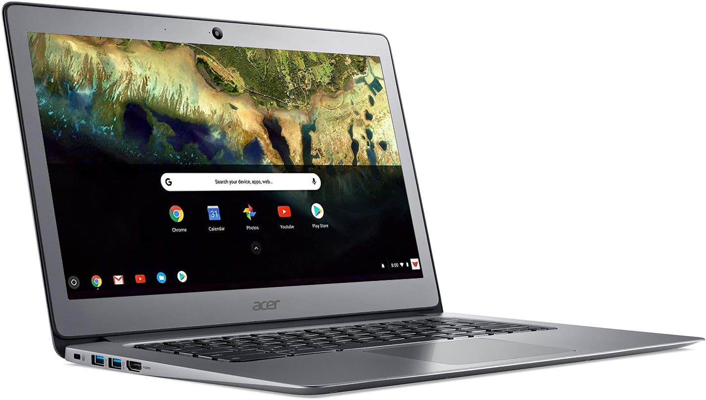 Acer Chromebook 14, Celeron N3160, 14" Full HD, 4GB LPDDR3, 16GB eMMC, CB3-431-C9W7 Bundle, Silver