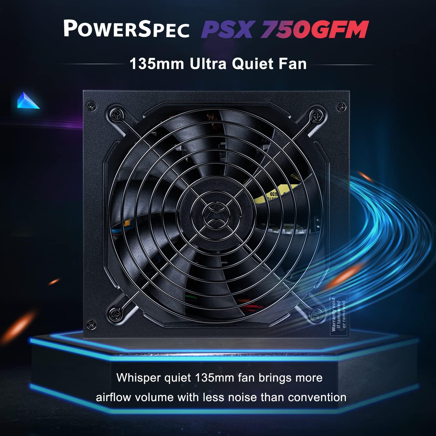 PowerSpec 650W Power Supply 80 Plus Bronze Certified Fixed Cable Non-Modular ATX PSU Active PFC SLI Crossfire Ready Gaming PC Computer Switching