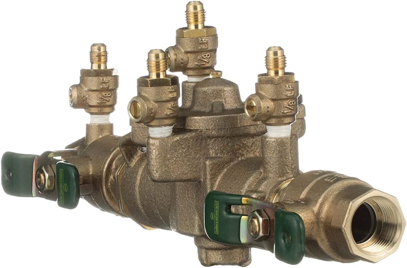 Watts 3/4" Lead Free Reduced Pressure Zone Assembly, Quarter Turn Shutoff Valves