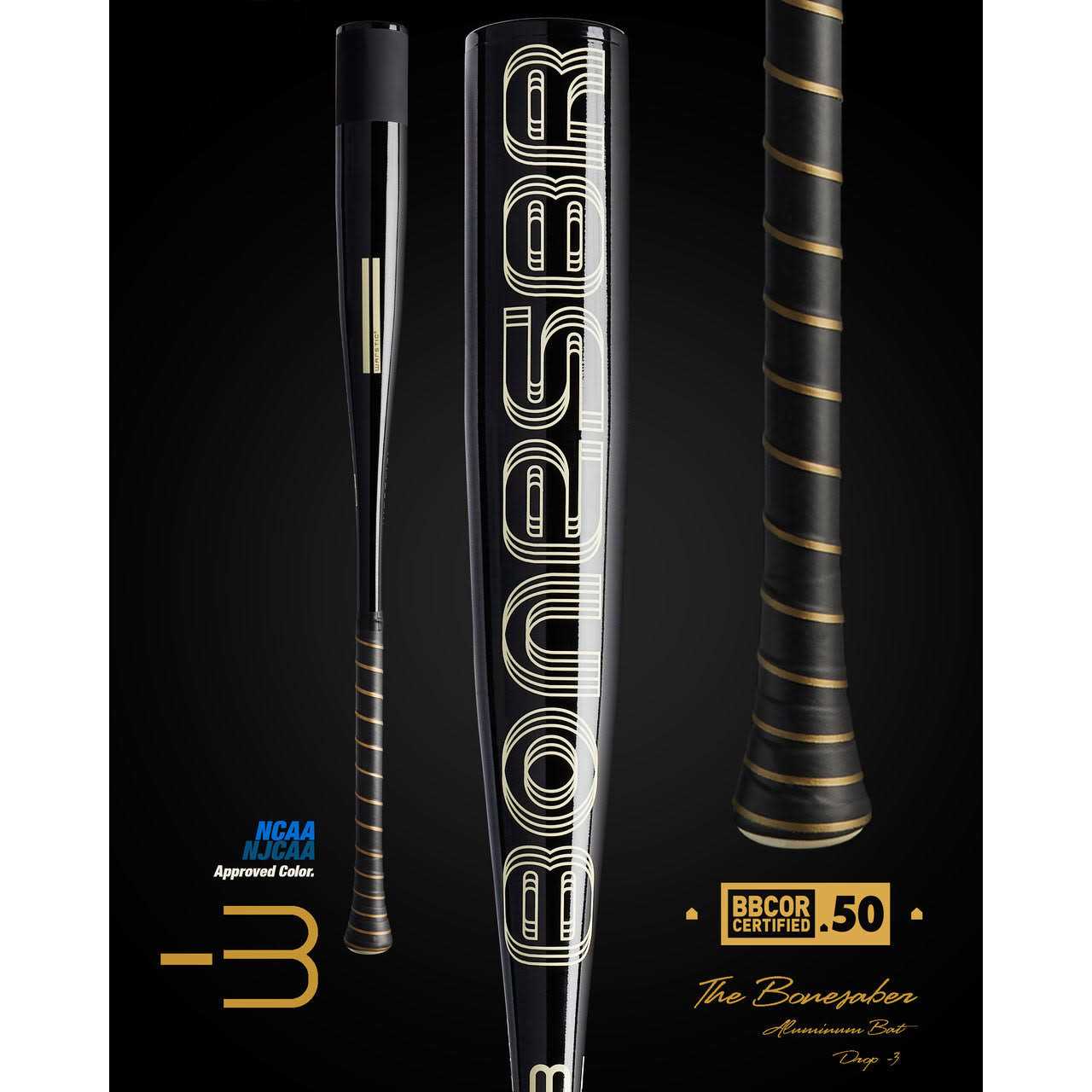 Bonesaber Black Cobra Edition USSSA Metal Bat - Sports Supplies Online Store