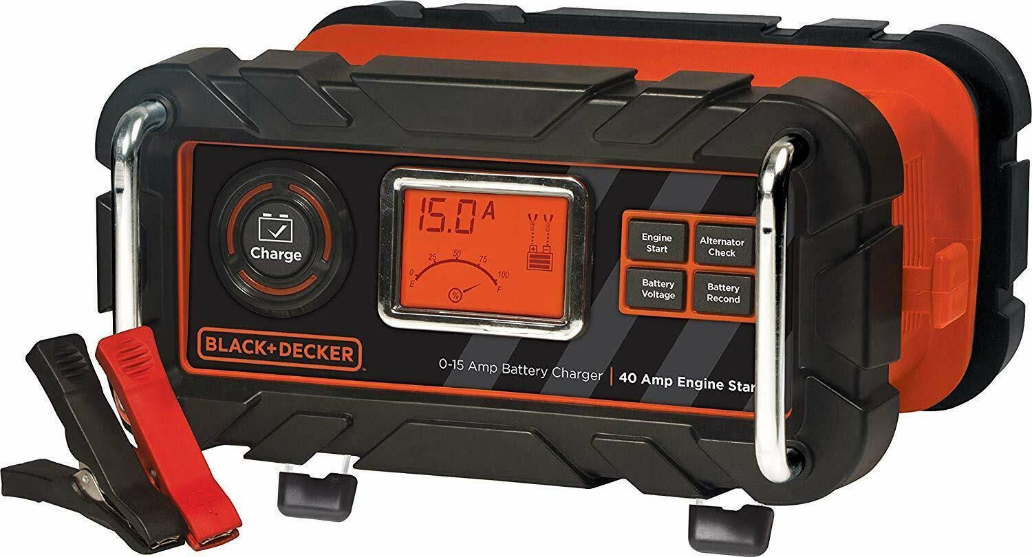 Black+decker Bc15bd Fully Automatic 15 Amp 12V Bench Battery Charger - Megean