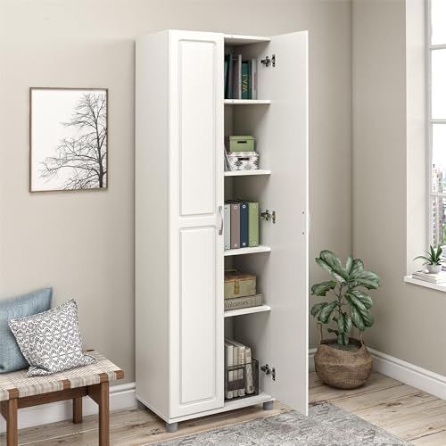 SystemBuild Evolution Kendall 24" Engineered Wood Utility Storage Cabinet Black