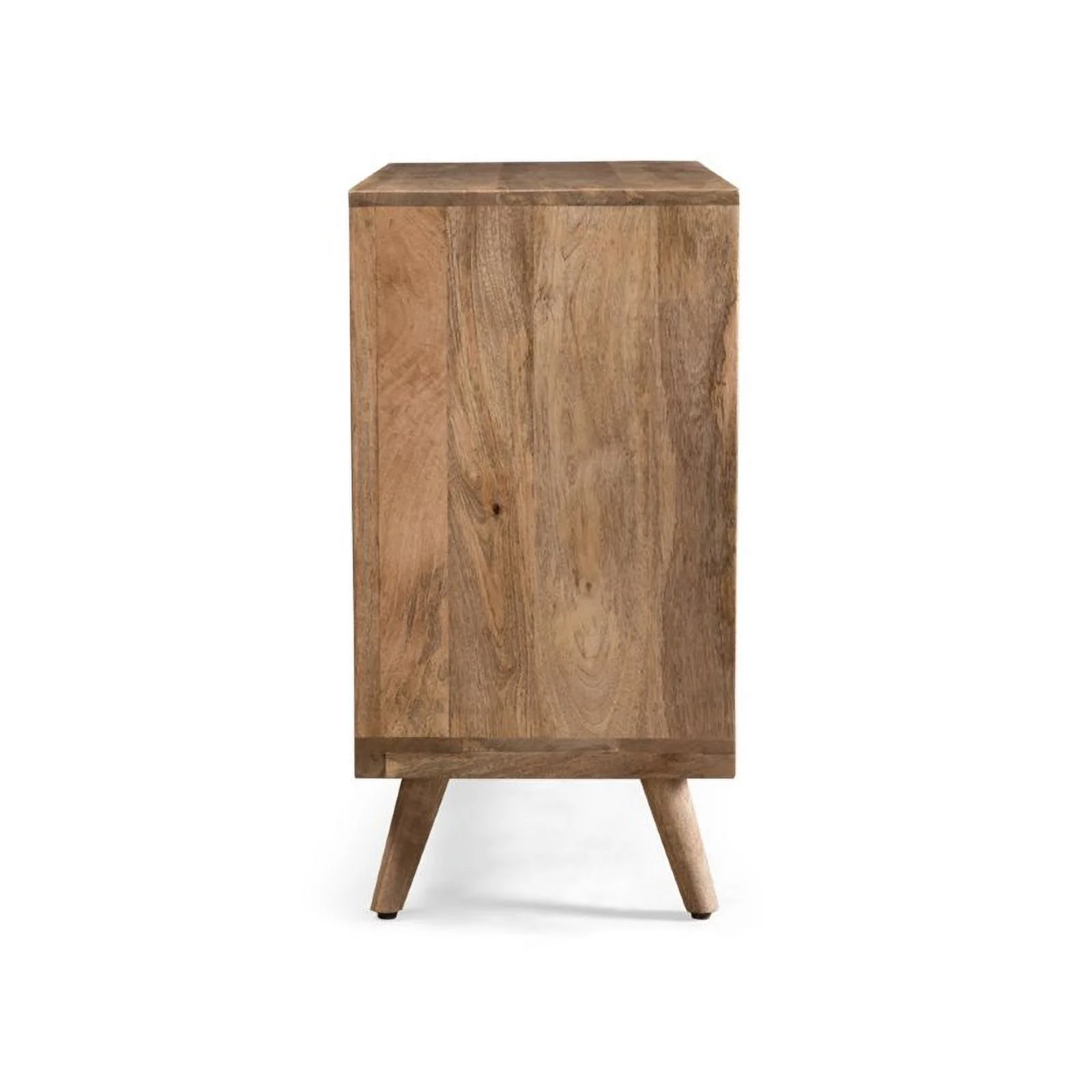 Pemberly Row Mid-Century Modern Mango Wood 3 Drawer Chest in Natural