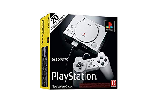 Sony Playstation Classic Console with 20 Playstation Games Pre-Installed Holiday Bundle, Includes Final Fantasy VII, Grand Theft Auto