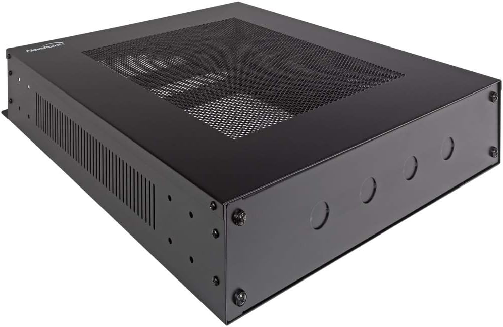NavePoint 2U Vertical Wall Mountable Server Rack, Black