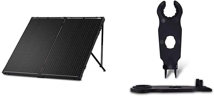 Renogy 100W 12V Monocrystalline Off Grid Portable Foldable 2pcs 50W Solar Panel Suitcase Built-In Kickstand