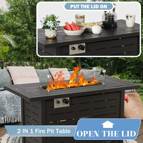 KIGOTY Patio Furniture Set 7 Pieces Conversation Sets, Outdoor Sectional Sofa