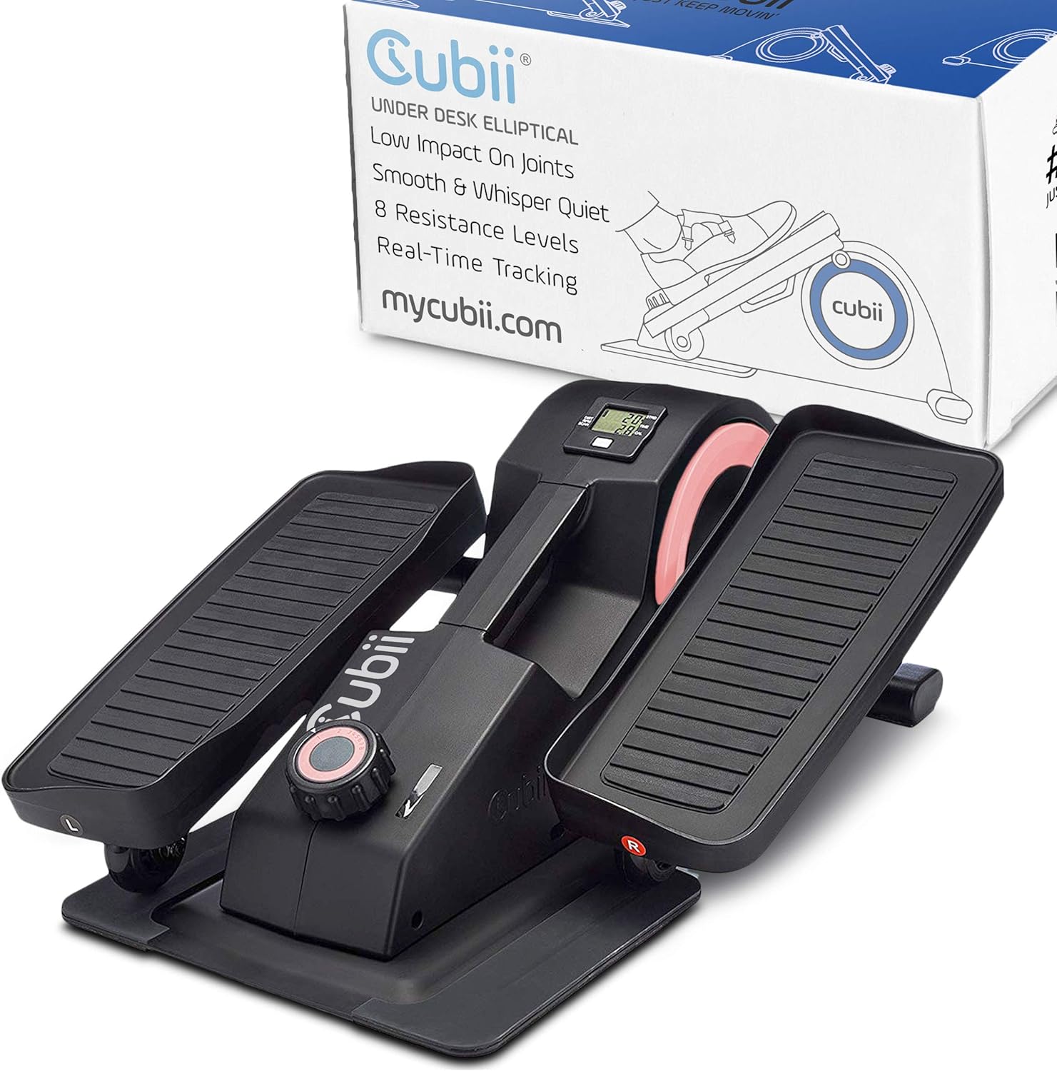 Cubii JR1 Seated Under Desk Elliptical Machine for Home Workout, Mini Elliptical, Desk Bike Pedal Exerciser, Whisper Quiet