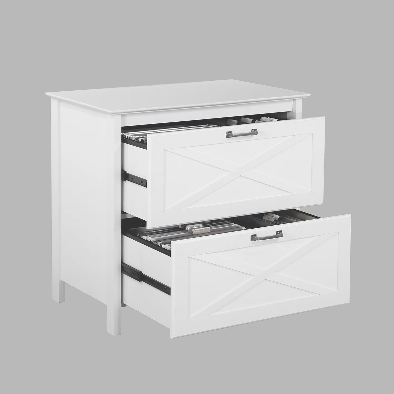 Saint Birch Liam Wood White 2-Drawer File Cabinet