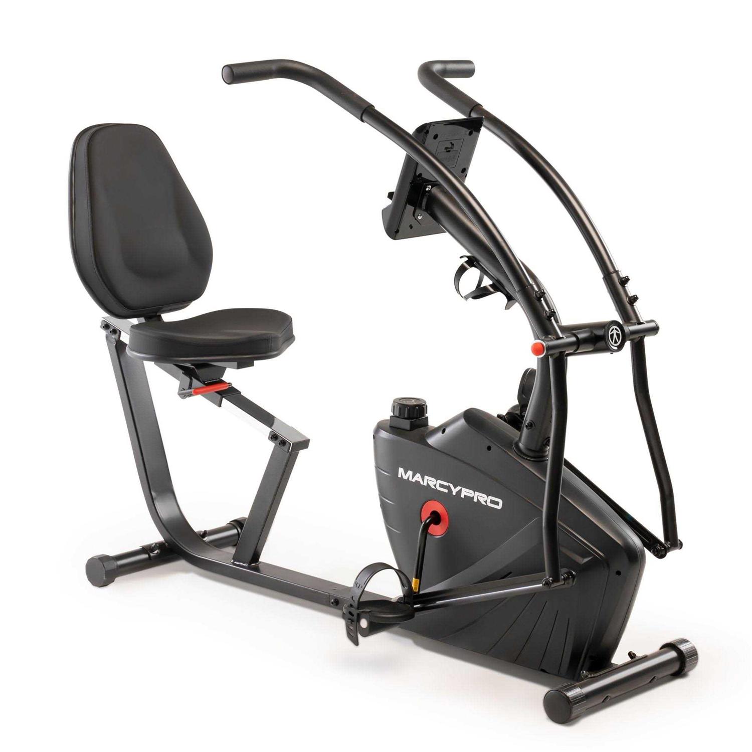 Marcy Dual Action Cross Training Recumbent Exercise Bike with Arm Exercisers JX-7301 - Sports Supplies Online Store