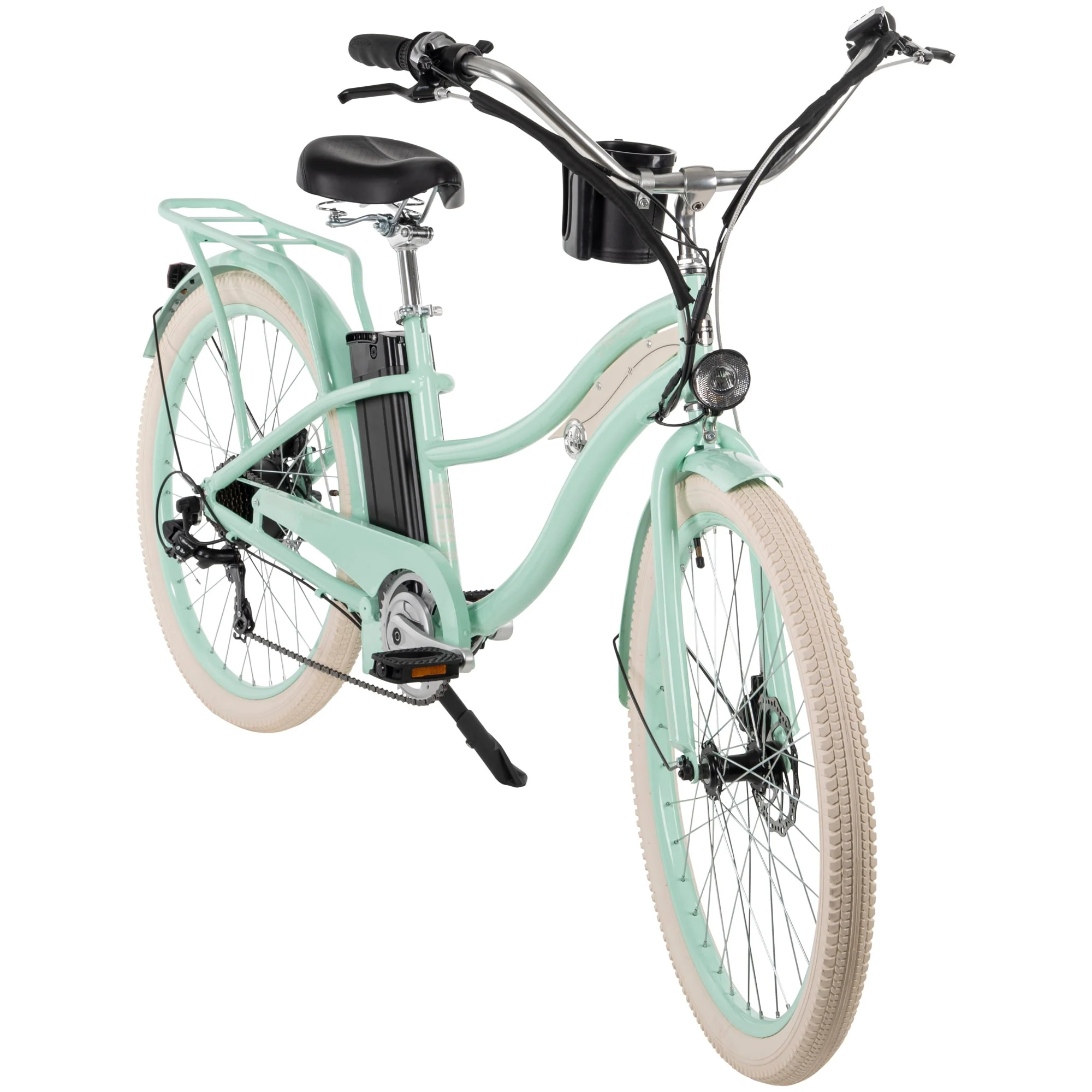 Huffy Nel Lusso 26-in 7-Spd Electric Cruiser Bike with Throttle, Ages 14+ Years,  Mint Green,  36V, 350W