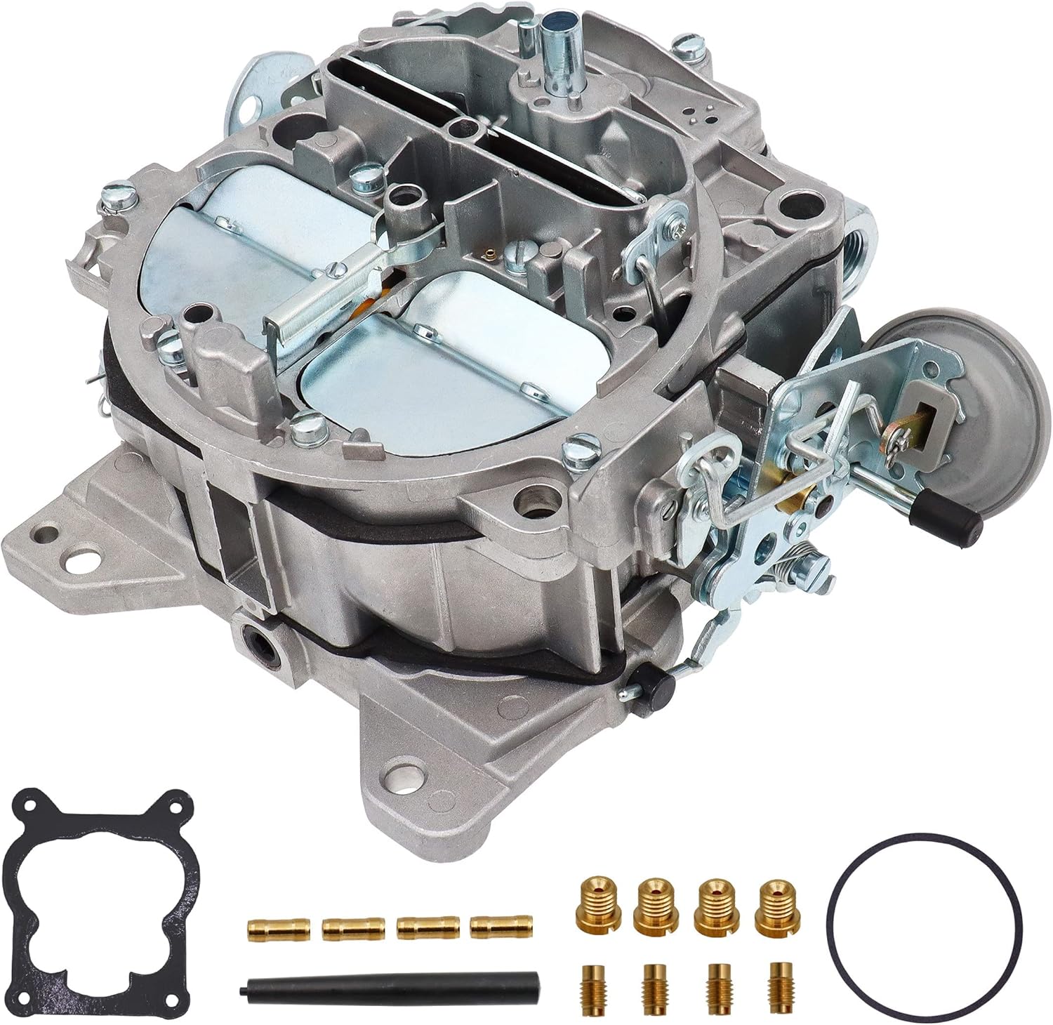 NENKUTEN New Carburetor 4 Barrel for 1901R Rochester Quadrajet 4MV Chevy 1966-1973 Manual Choke 1901-GG 4-BBL, Vacuum Secondary Durable