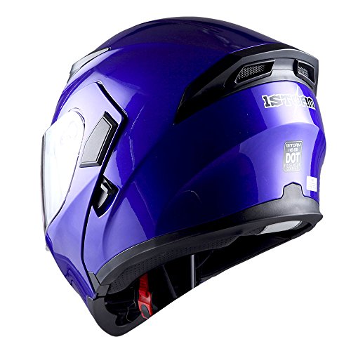 1Storm Motorcycle Modular Full Face Helmet Flip up Dual Visor Sun Shield: HB89
