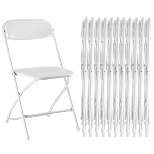 Sweetcrispy Folding Chair 12 Pack, Leather Padded Folding Chairs, Sturdy Metal Foldable Chairs, Easy to Use and Store, Outdoor and Indoor, for Home