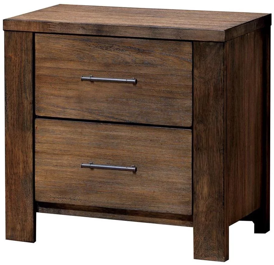 Cottage Oak Solid Wood King Bedroom Set 3pcs FOA CM7072-EK Elkton