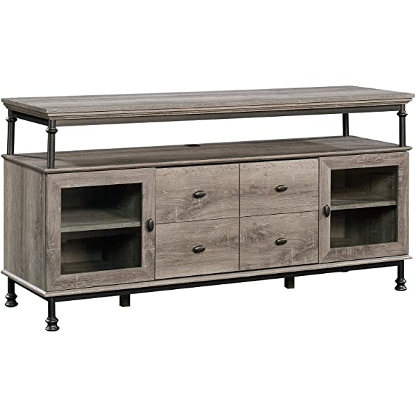 Sauder Canal Street Entertainment Credenza, For TV's up to 60", Northern Oak Finish