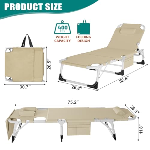 DoCred Folding Camping Cot with Mattress, 2 Pack Heavy Duty Folding Cot for Adults, Portable Sleeping Cot Bed Adults Outdoor Bed with Carry Bag