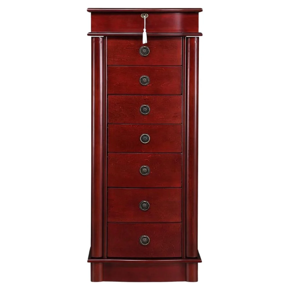 Hives and Honey Nora Freestanding Jewelry Armoire Jewelry Chest - Cherry - Radiant Selections