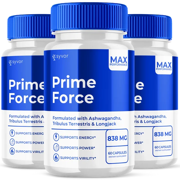 Prime Force for Men Advanced Formula Supplement with Premium Ingredients 180 Capsules - Kansas Nuitrition - HNZSDS