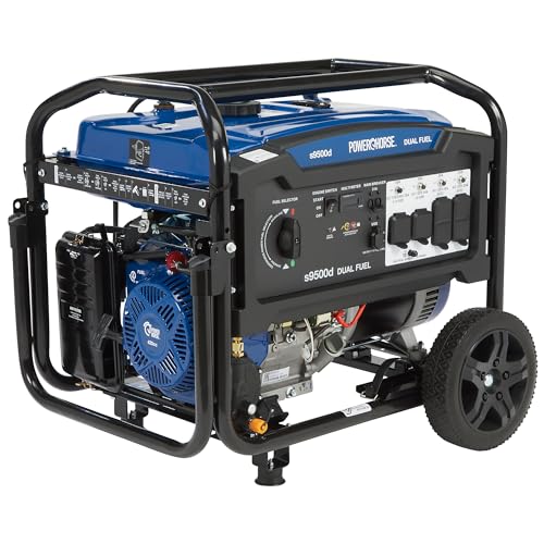 Powerhorse Portable Dual Fuel Generator with Electric Start, 9500 Watts