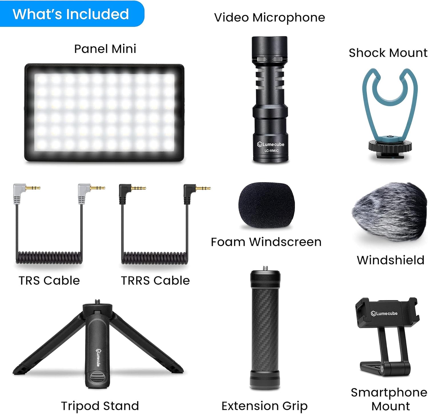 Lume Cube Mobile Creator Tripod Stand | Adjustable Smartphone Vlogger Stand, 360-Degree Rotating Phone Mount | Lightweight