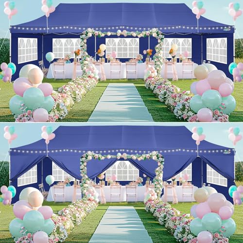 10x10 Pop Up Canopy Tent with 4 Sidewalls and Mesh Windows 2.0