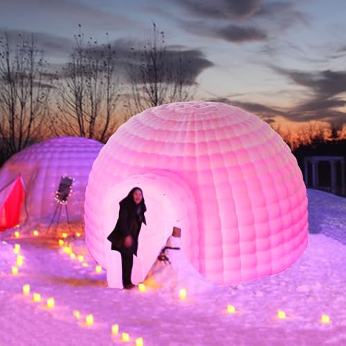 Inflatable Igloo Dome Event Tent (14x14x9FT) Dome with Air Blower and Light