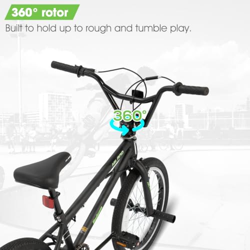 Hiland 20 inch Freestyle Kids BMX Bike,Beginner-Level to Advanced Riders with 360 Degree Gyro & 4 Pegs, Kids' Bicycles for Boys,Girls